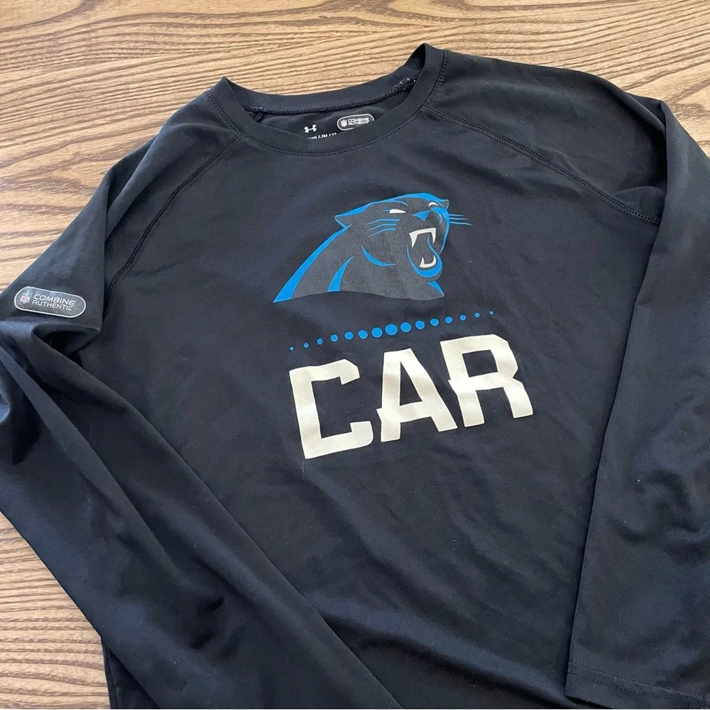 Under Armour Combine Authentic Heat Gear Long Sleeve‎ Shirt Carolina Panthers